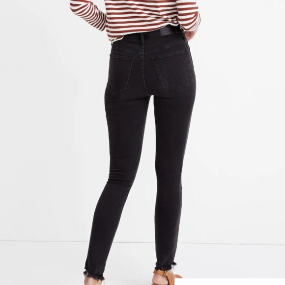 MADEWELL Women's 10" High-Rise Skinny Jeans Size 28P in Berkeley Black - Picture 2 of 12